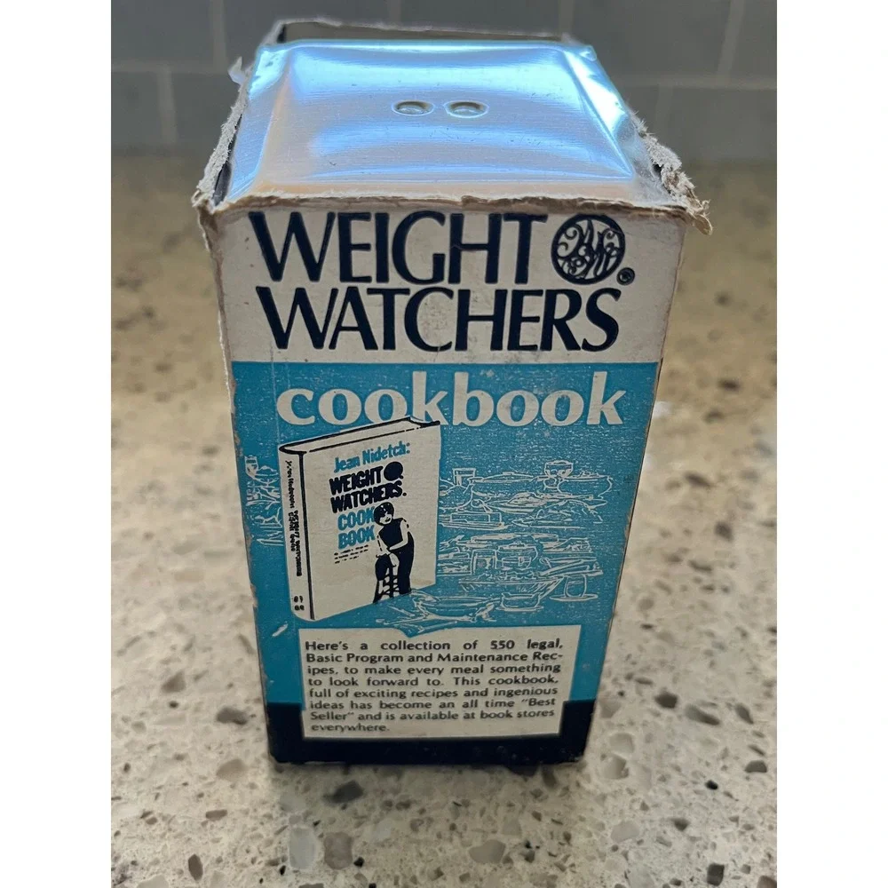 Vintage Weight Watchers Official Scale Cream Analog Food Kitchen Scale with Box